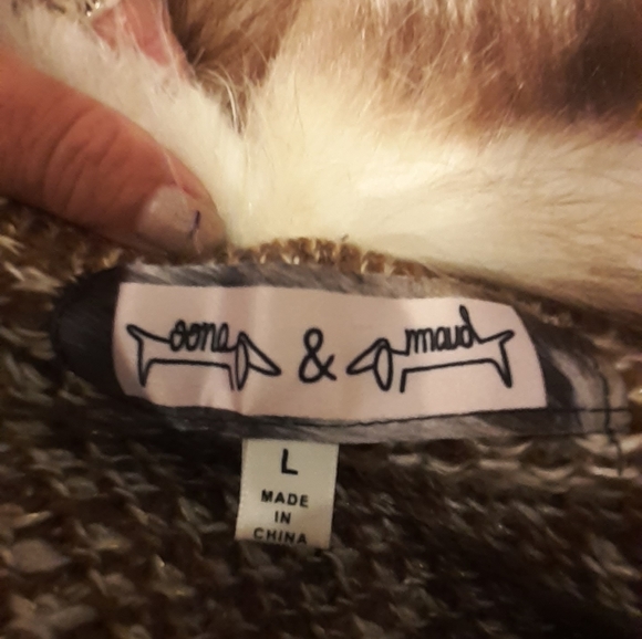 OONA & MAUD FAUX FUR NECK LONG CARDIGAN J867 - Picture 5 of 8